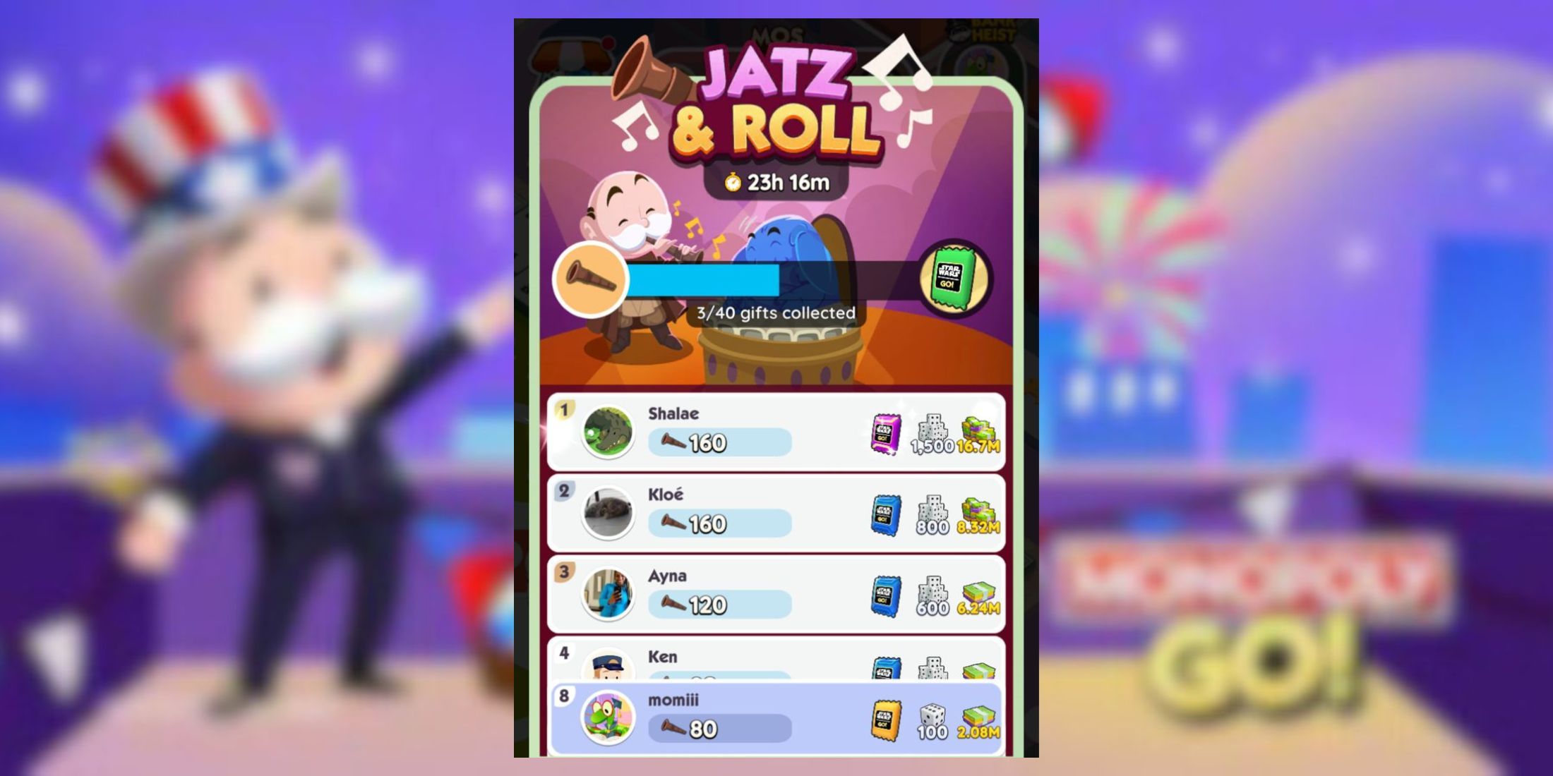 jatz and roll monopoly go