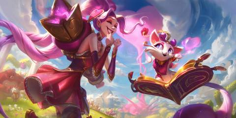 Heartseeker Jinx with a kitten in League of Legends