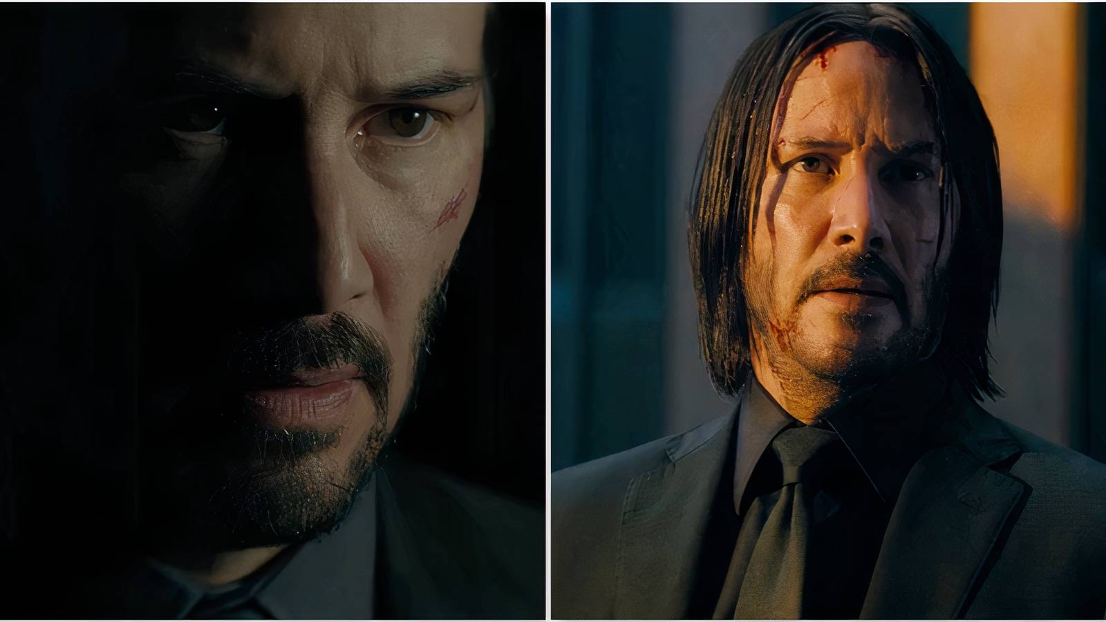 John in John Wick 1 and John Wick 3