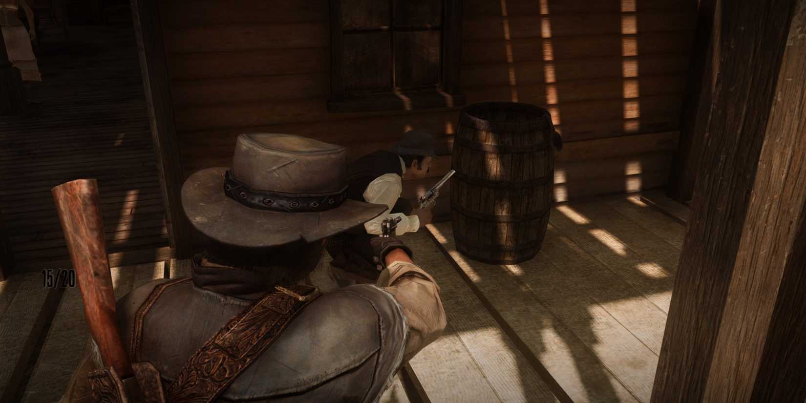 john marston disarming a cop