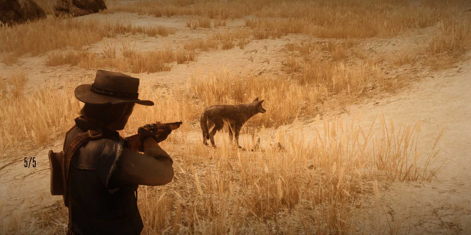 john marston kills a coyote