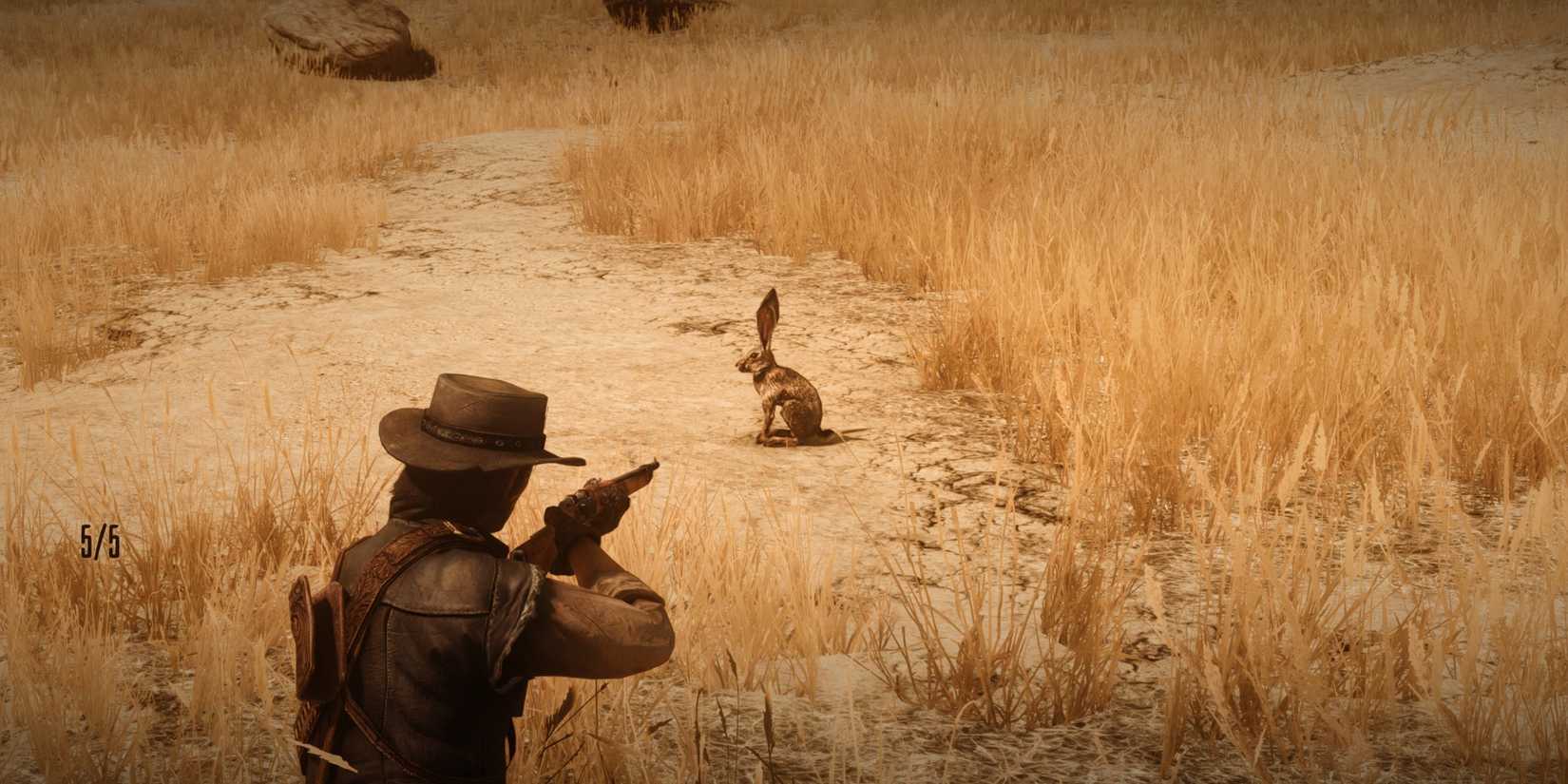 john marston kills a rabbit
