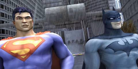 Superman and Batman in Justice League Heroes