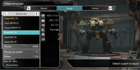 Kasel M2 legs in Front Mission 3 Remake