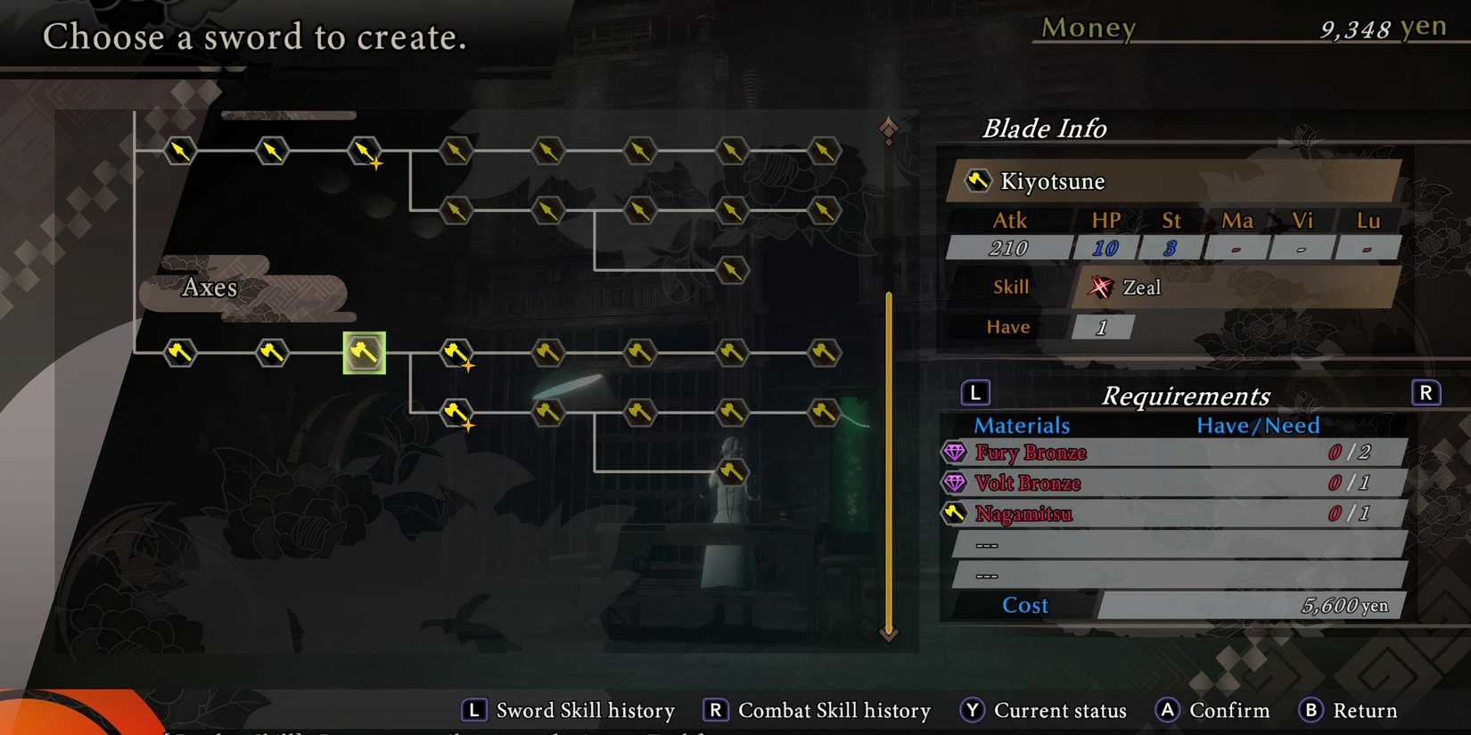 Kiyotsune weapon in Raidou Remastered The Mystery of the Soulless Army