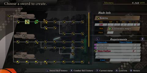 Kotetsu weapon in Raidou Remastered The Mystery of the Soulless Army