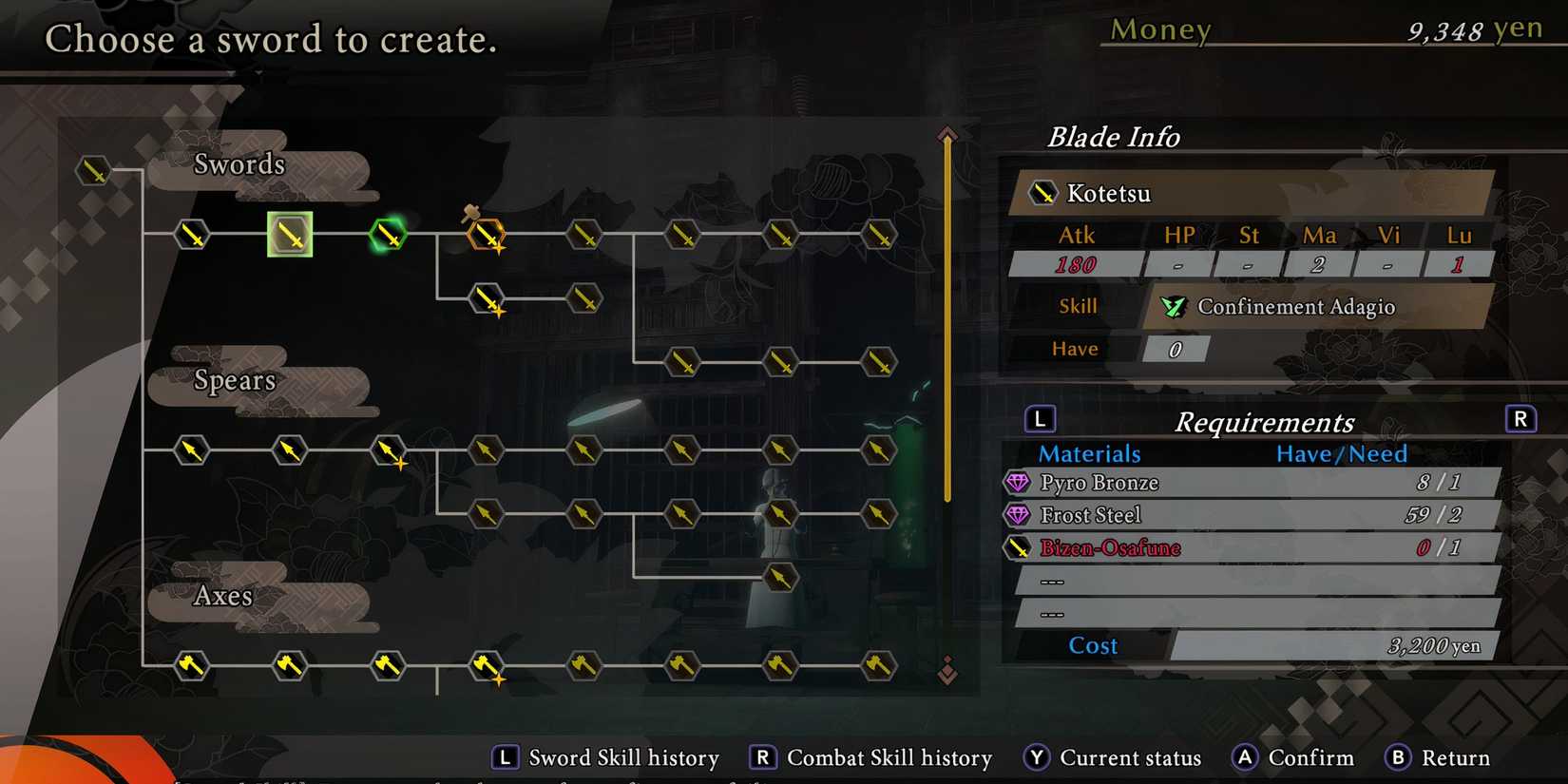 Kotetsu weapon in Raidou Remastered The Mystery of the Soulless Army