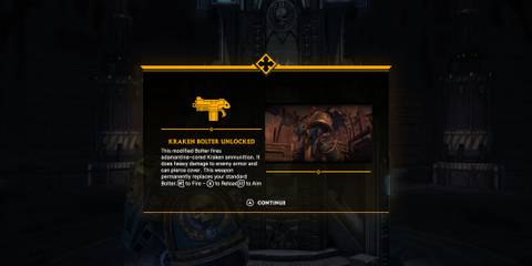 Kraken Bolter weapon in Warhammer 40,000 Space Marine