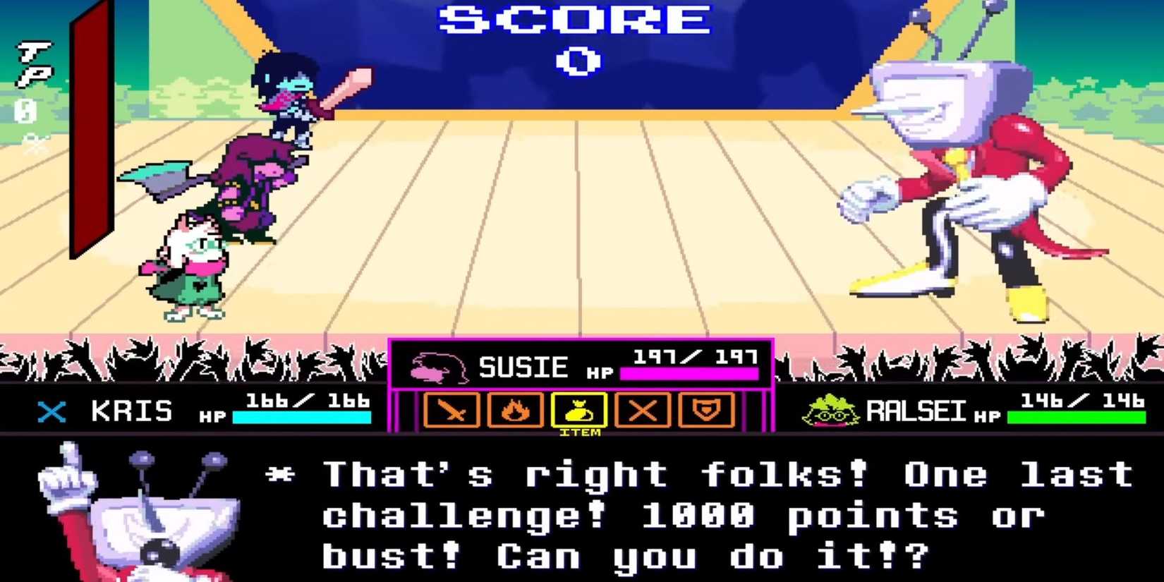 Kris, Susie and Ralsei confront Mr. Ant Tenna - Deltarune