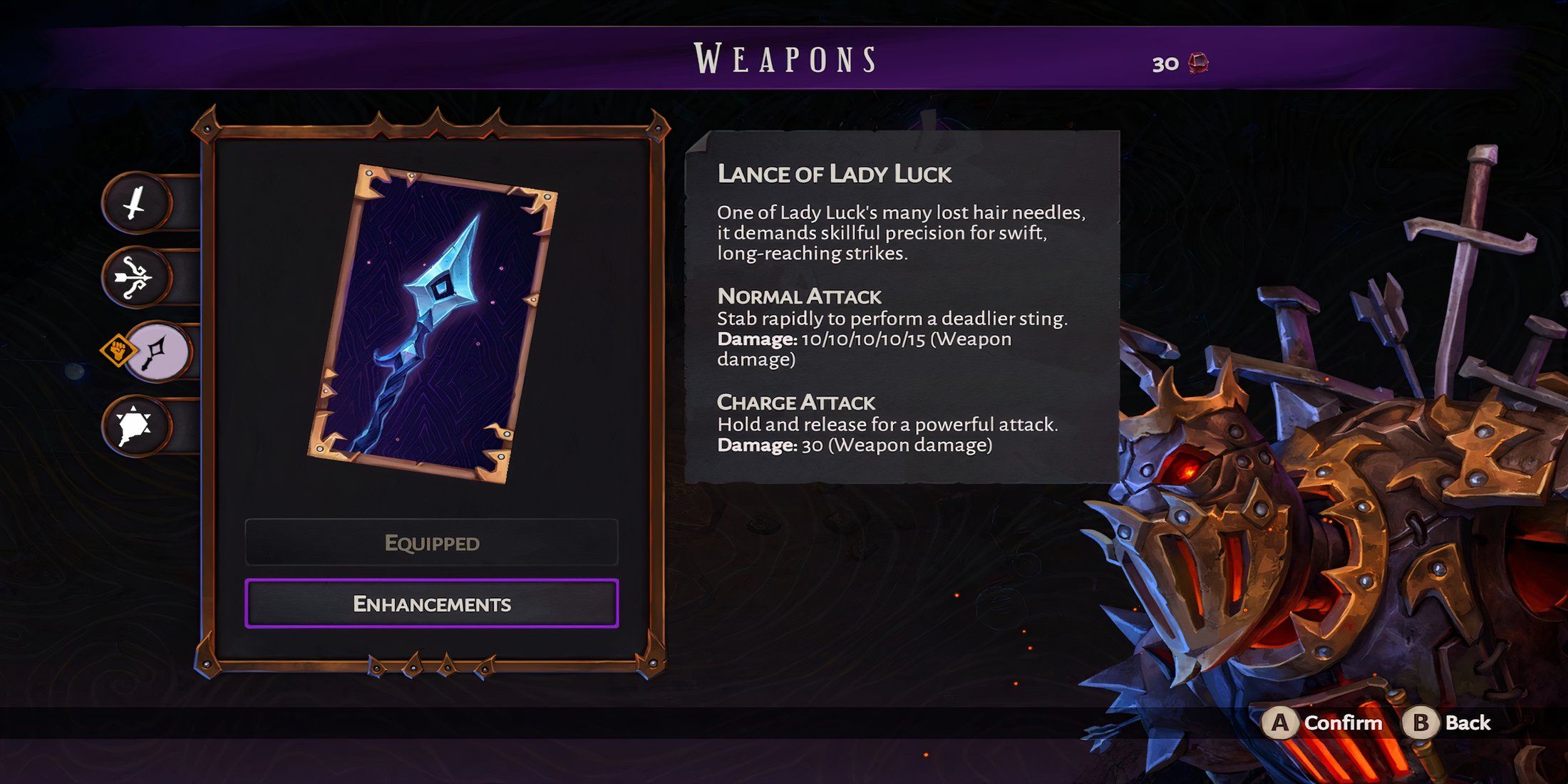 Lance Of Lady Luck in Lost in Random The Eternal Die