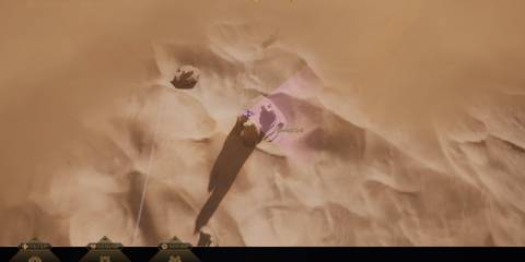 Land Mass on the Map in Deep Desert Dune Awakening