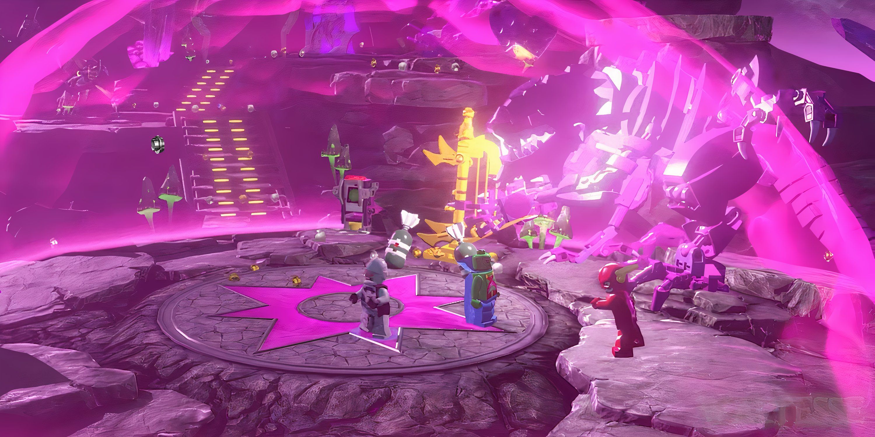 The Flash, Martian Manhunter, and Cyborg in LEGO Batman 3: Beyond Gotham