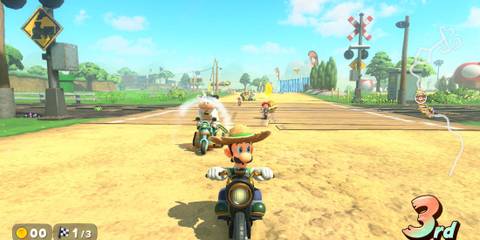 Lightning Cup Mario Kart World farmer Luigi