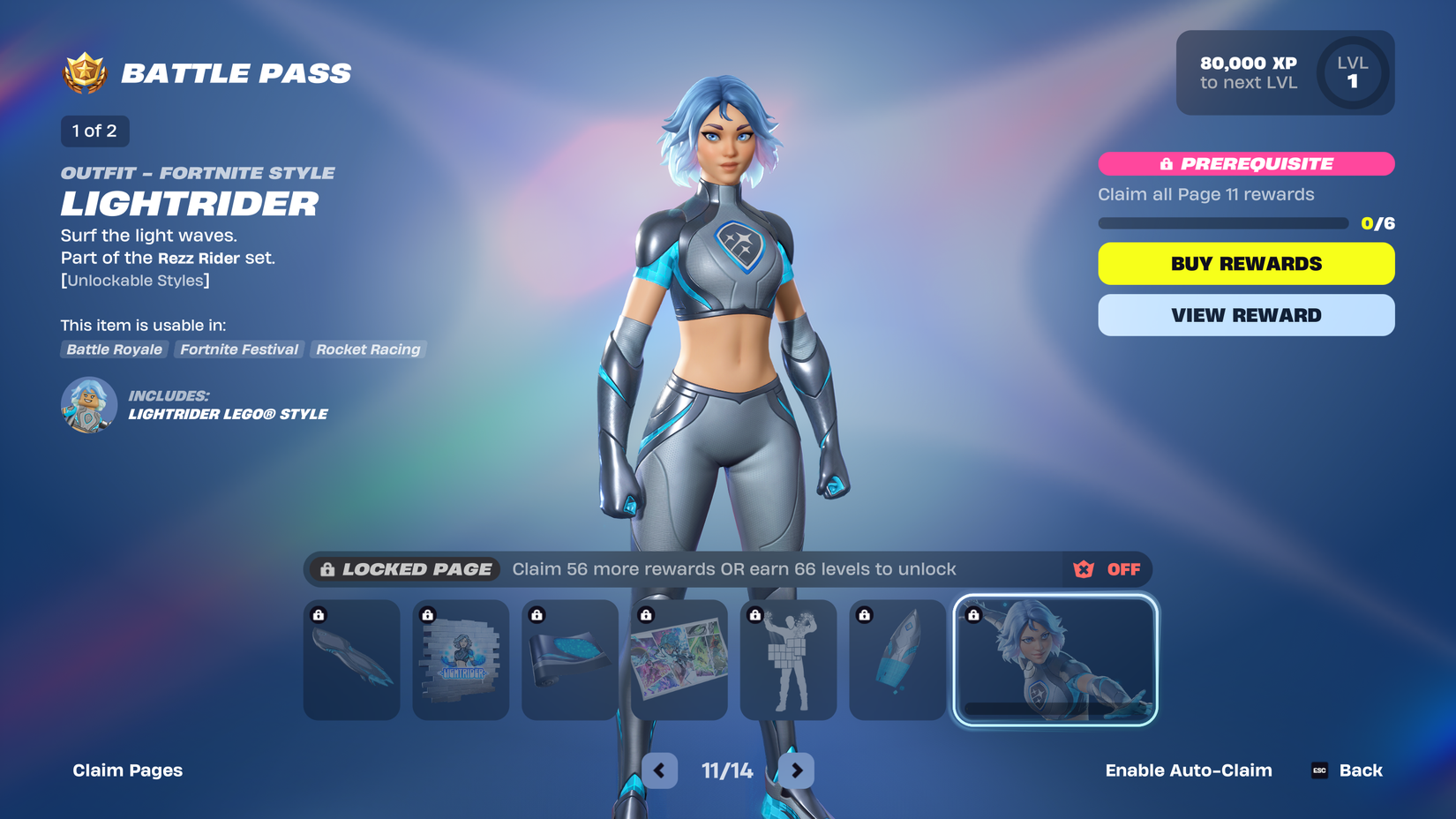 lightrider battle pass page