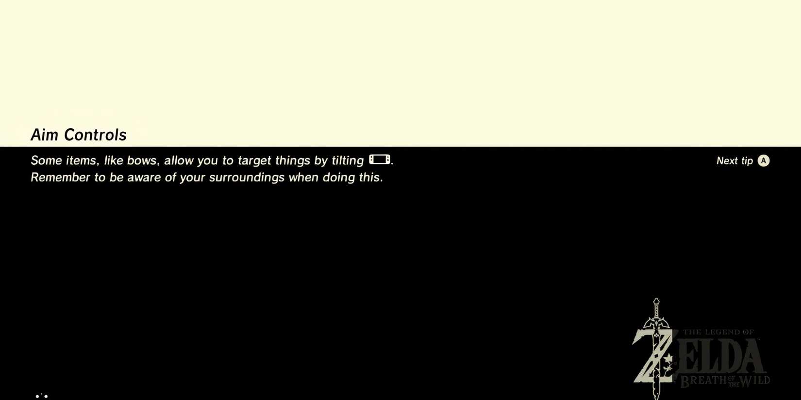 Loading the game in The Legend of Zelda Breath of the Wild