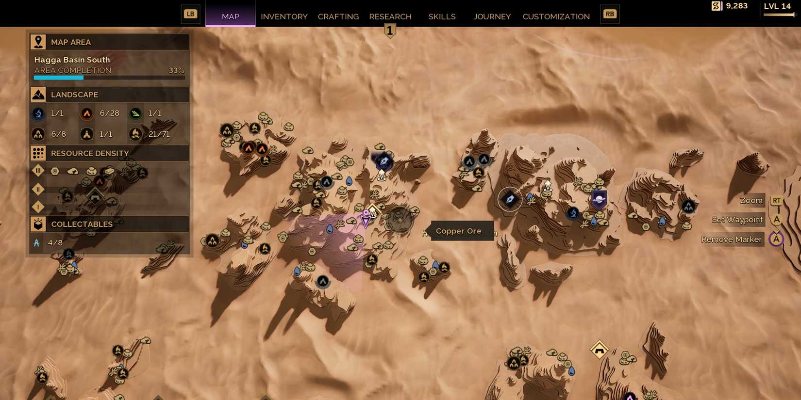 locate copper ore on the map in dune awakening