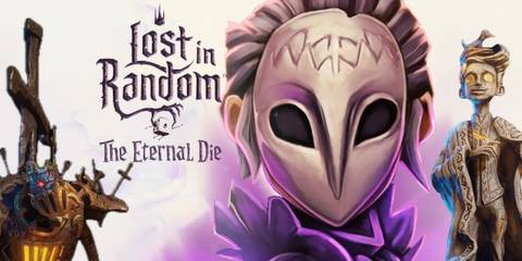 Lost in Random The Eternal Die character artwork 2x1 composite with small game logo