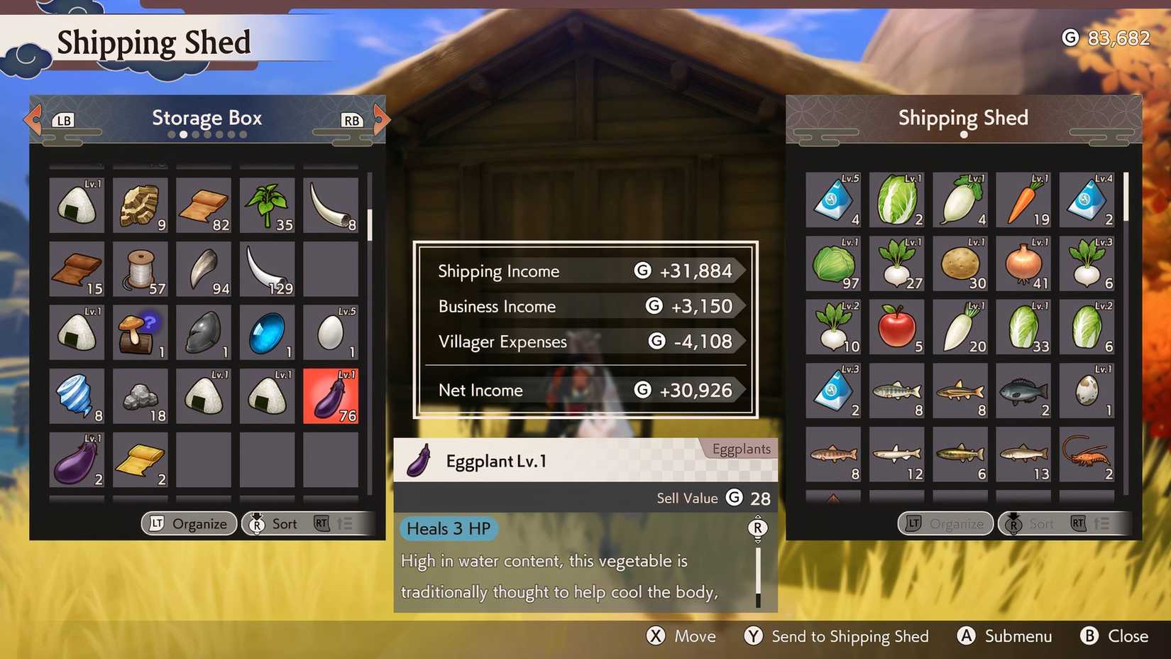 lots of money from crops in rune factory guardians of azuma