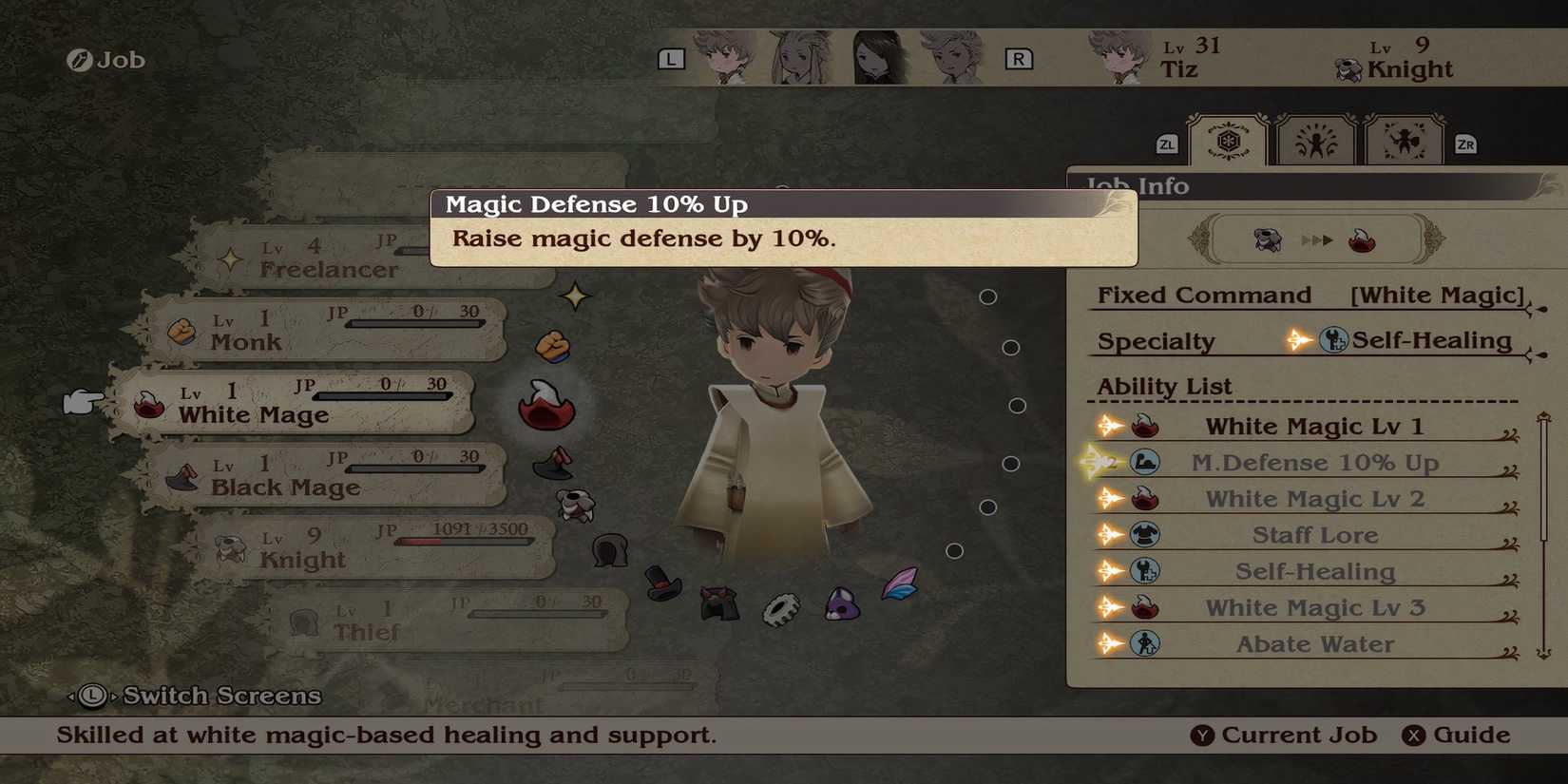 M.Defense Up 10% Up skill in Bravely Default Flying Fairy HD Remaster