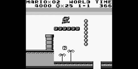 Mario jumping over blocks in Super Mario Land