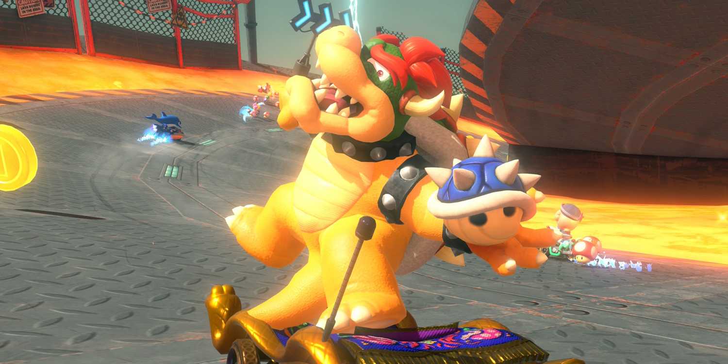 Mario Kart World Player Gets Hit by Blue Shell at the Worst Possible Time