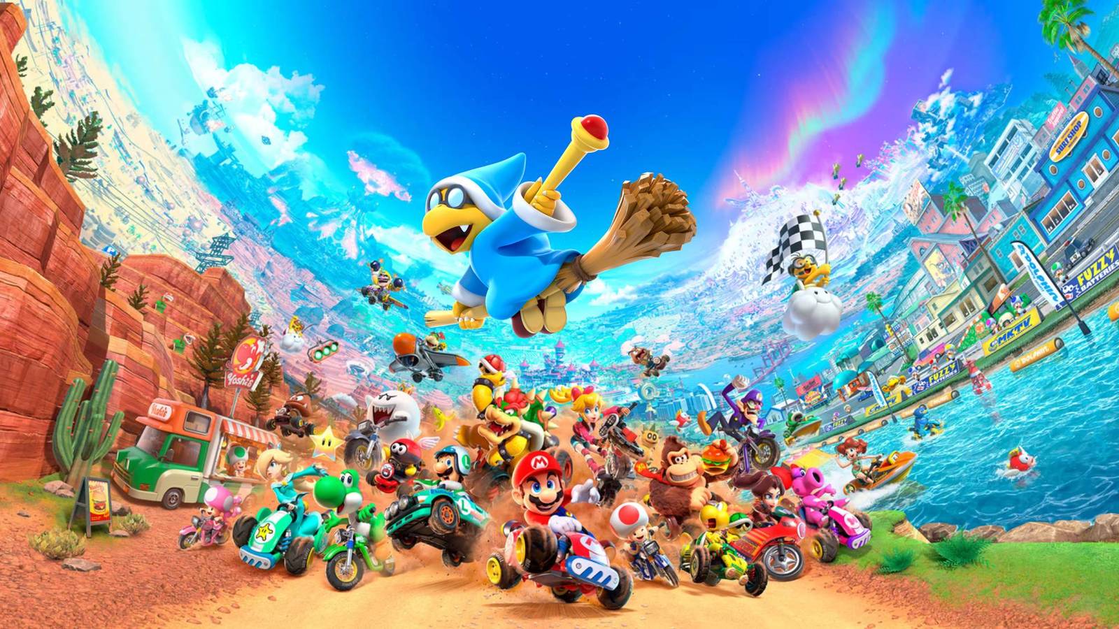 Cover art for Mario Kart World with Kamek
