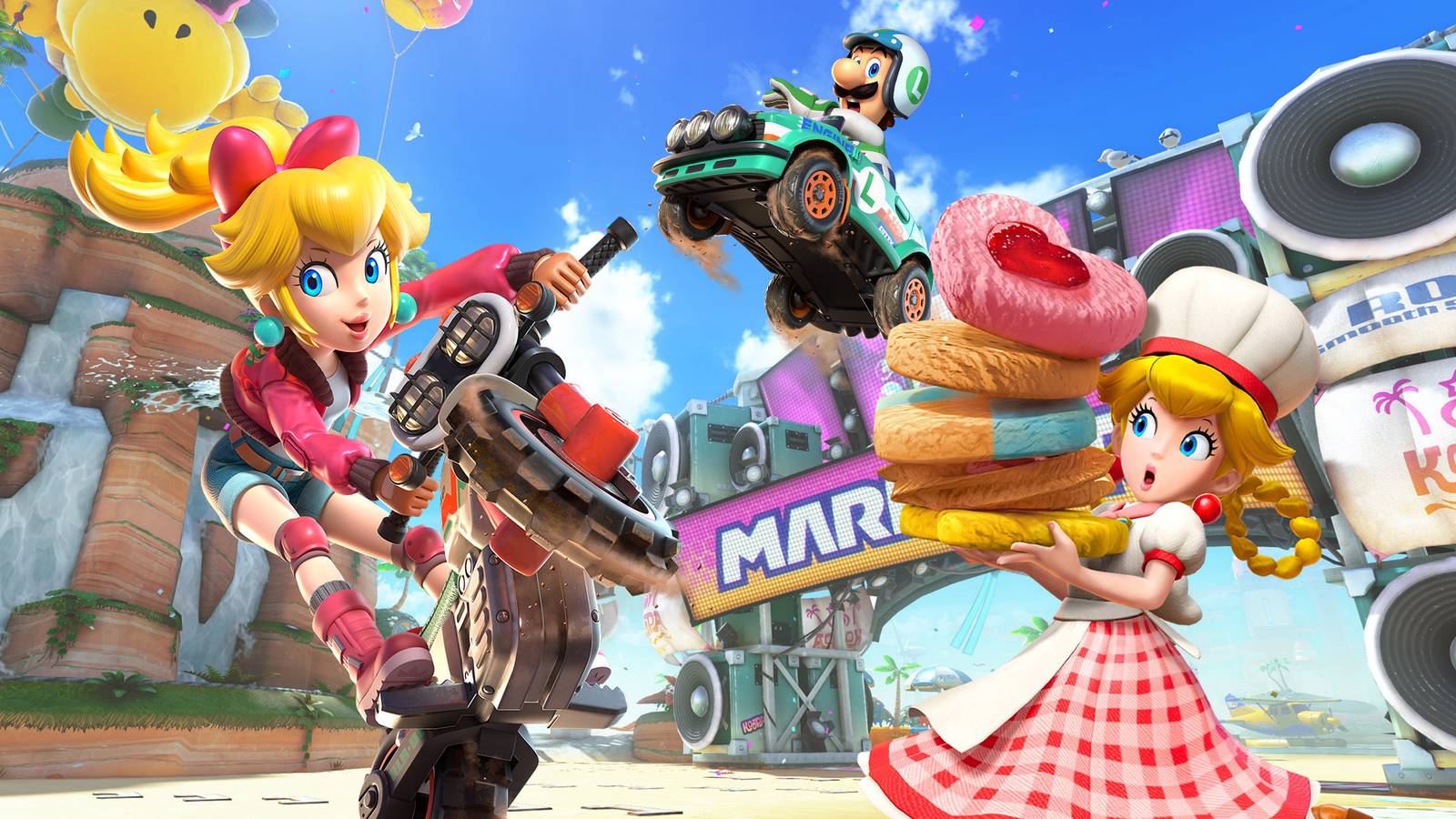 mario kart world change peach voice actor