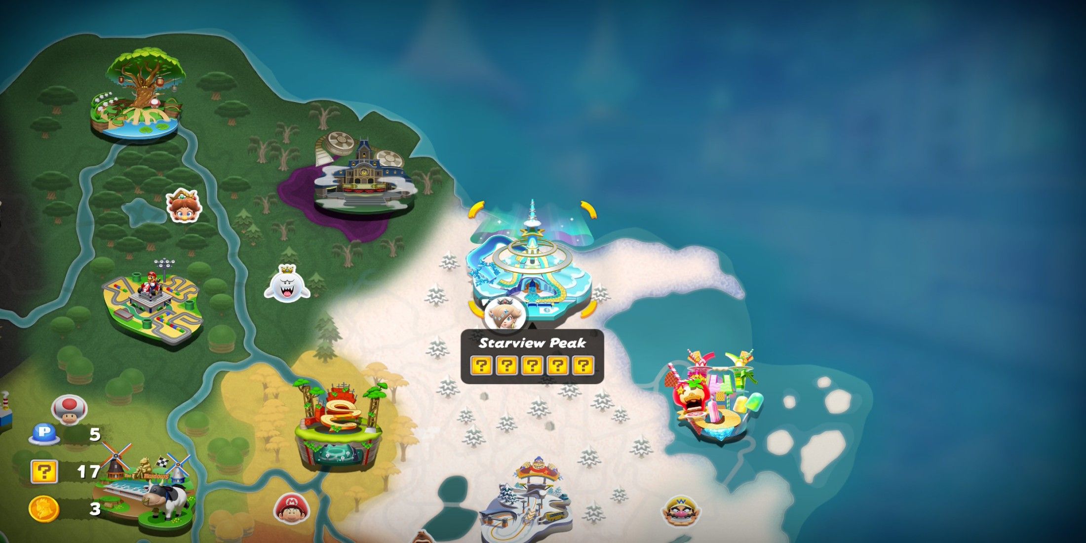 Mario Kart World: All Question Mark Panel Locations in Starview Peak
