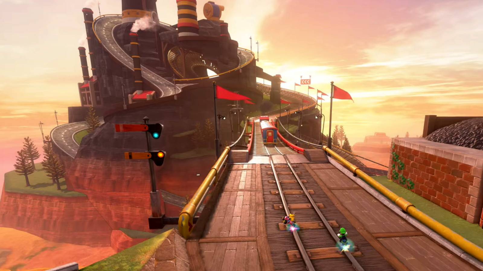 Mario Kart World Whistlestop Summit Shortcuts Track Intro Cutscene