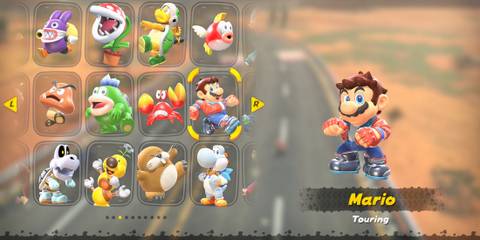 Mario’s Touring costume in Mario Kart World