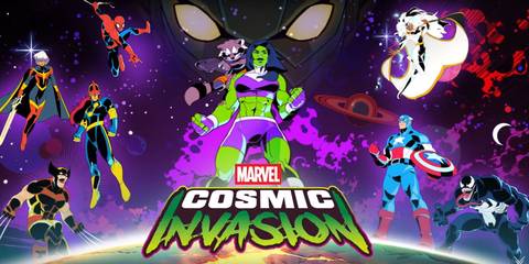 Marvel Cosmic Invasion Rocket She-Hulk Logo Screen