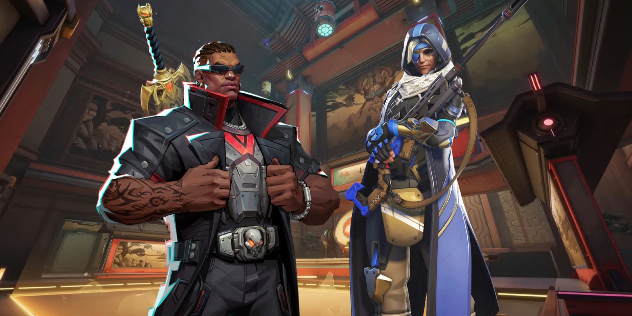 marvel rivals blade and overwatch 2 ana collage