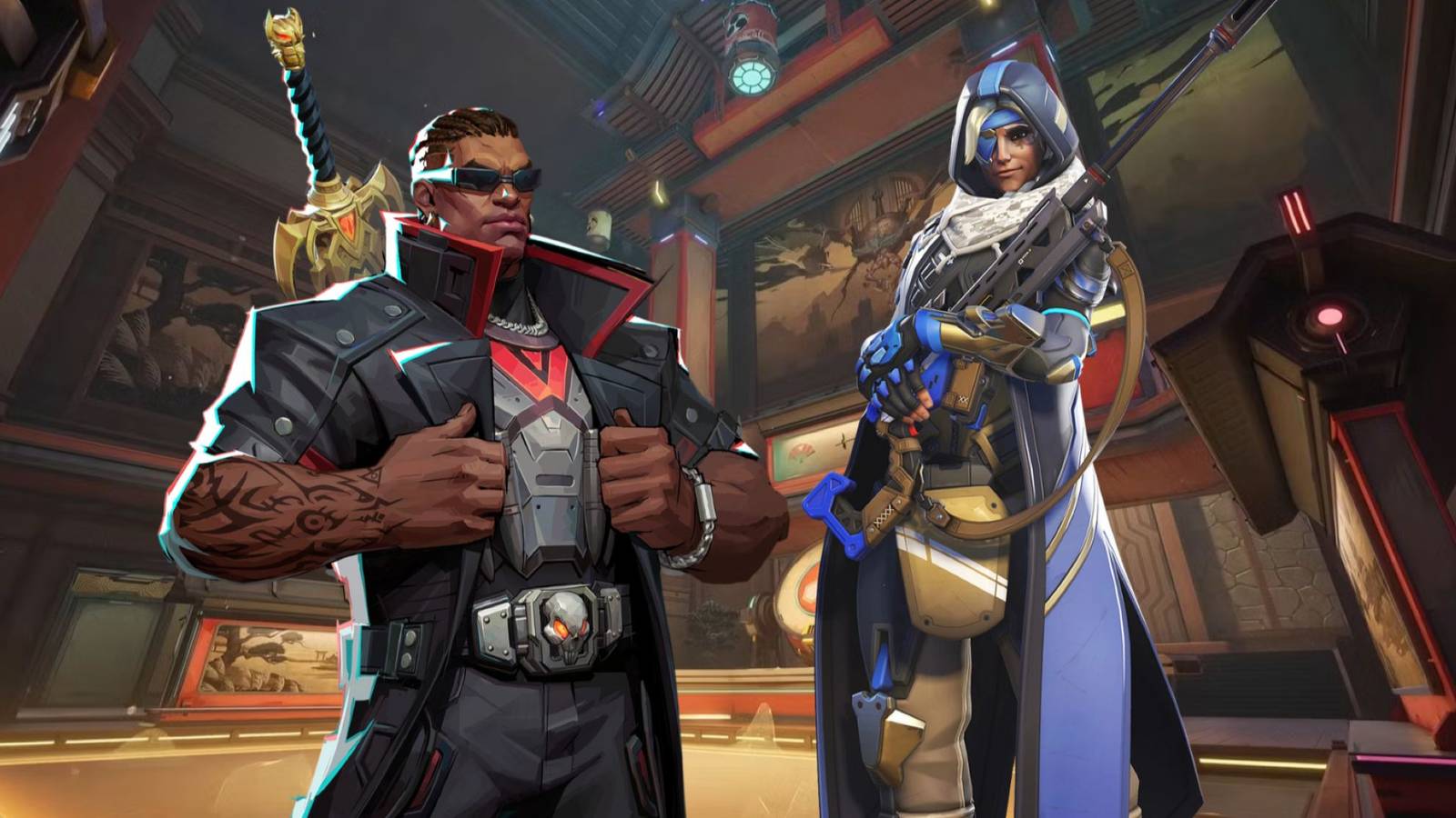 marvel rivals blade and overwatch 2 ana collage