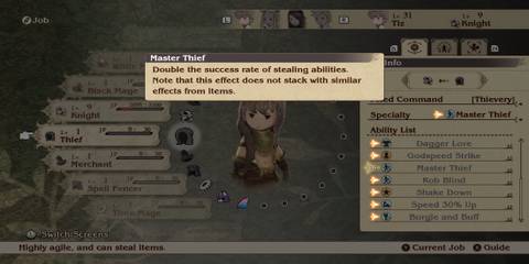 Master Thief skill in Bravely Default Flying Fairy HD Remaster