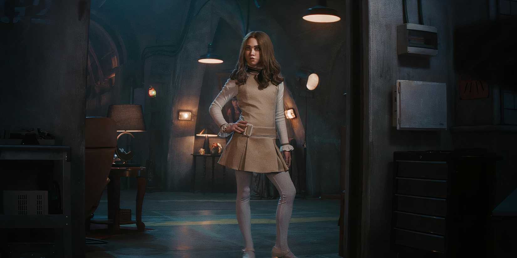 Megan in her new outfit in Megan 2