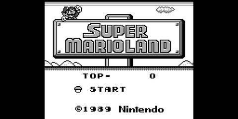 Menu screen of Super Mario Land