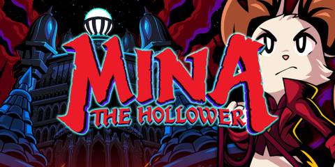 Mina the Hollower key art with glowing game logo 2x1 composite