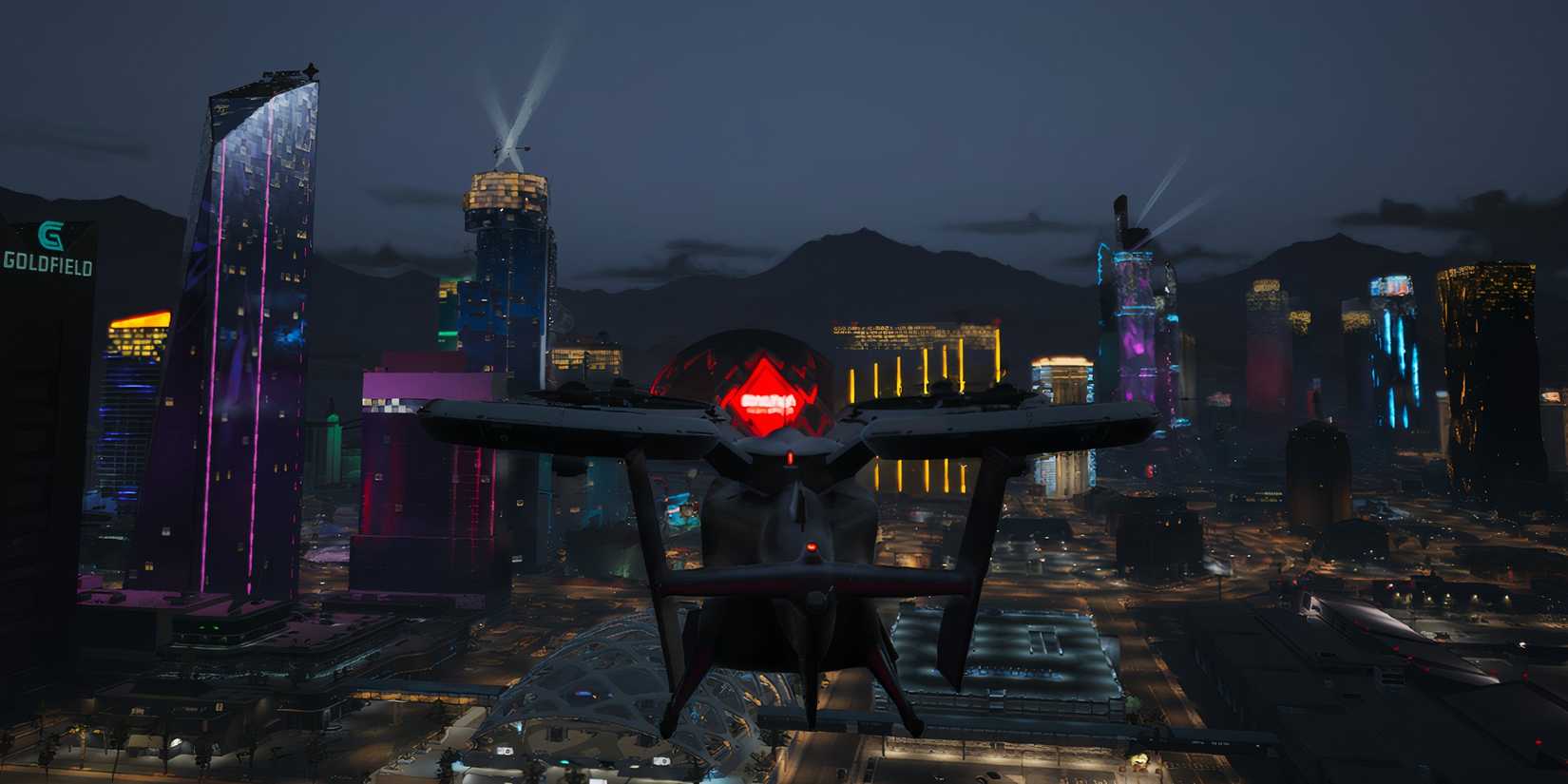 MindsEye City of Redrock from aerial drone view