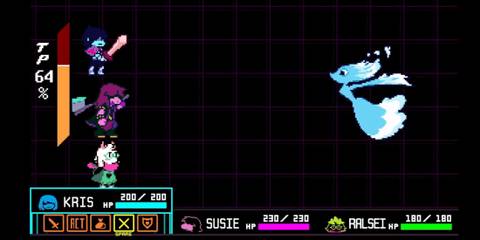 Miss Mizzle Battle in Deltarune