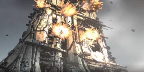 Resistance 2 Alien Ship Exploding