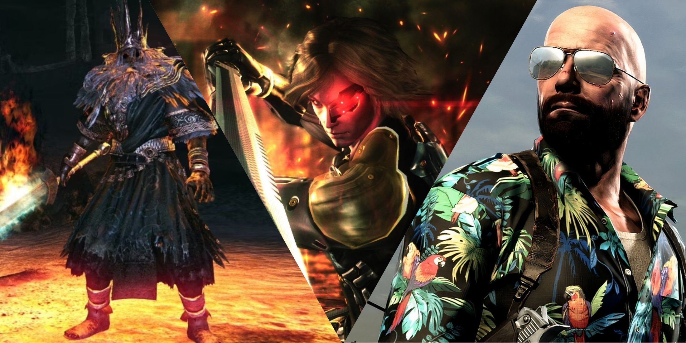 3 Way Split Image - Dark Souls, Metal Gear Rising, Max Payne 3