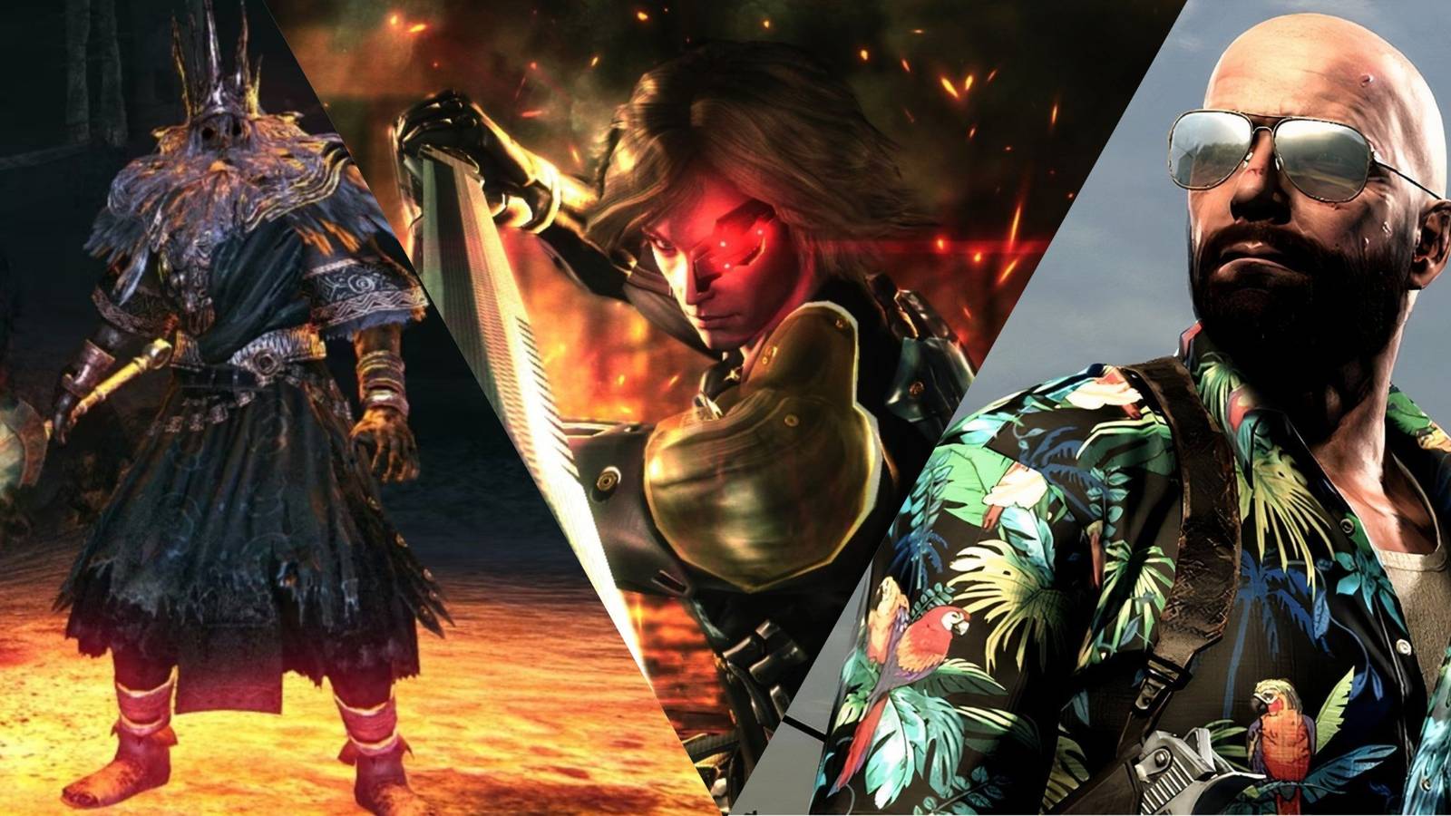 3 Way Split Image - Dark Souls, Metal Gear Rising, Max Payne 3 