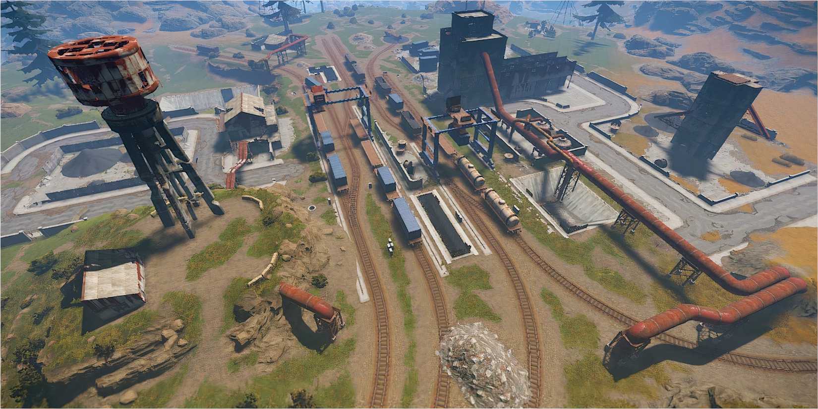 Train Yard monument in Rust