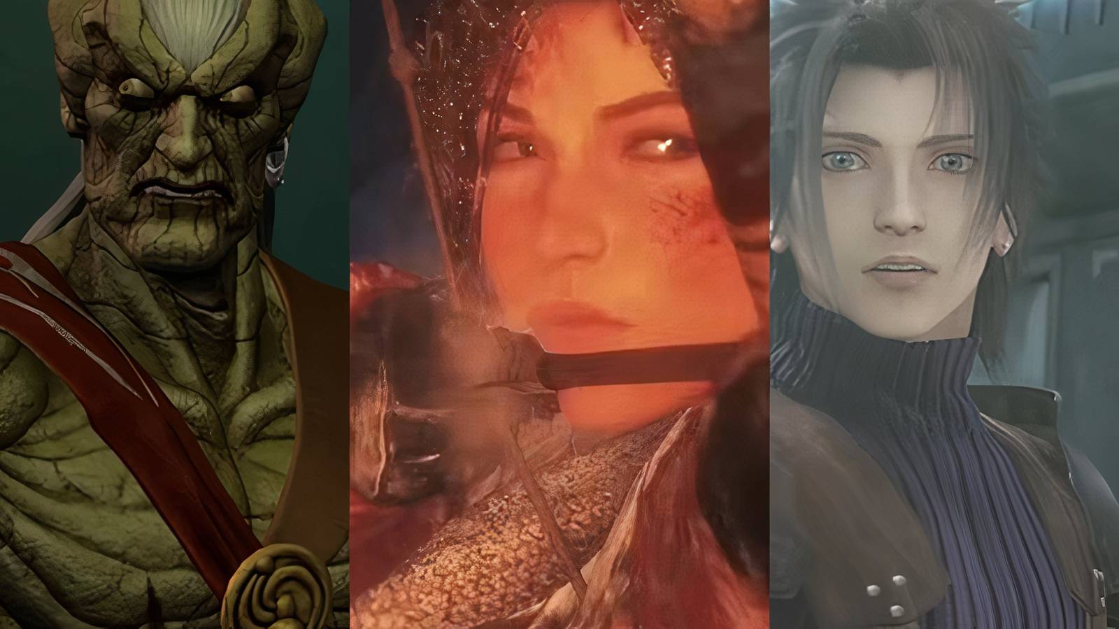 collage of 3 90s video game characters