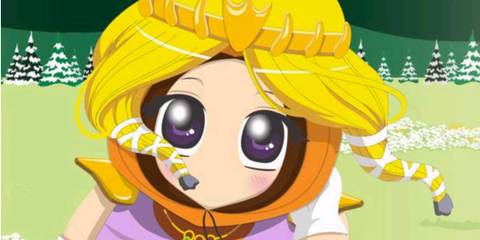 Princess Kenny flicks back hair.