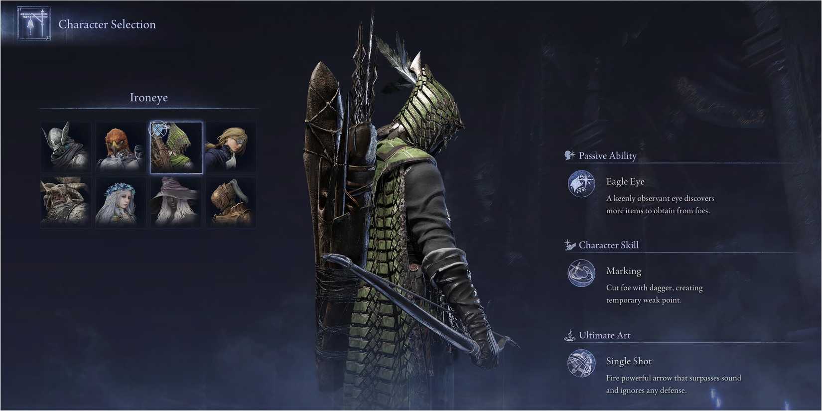 Ironeye character in Elden Ring Nightreign