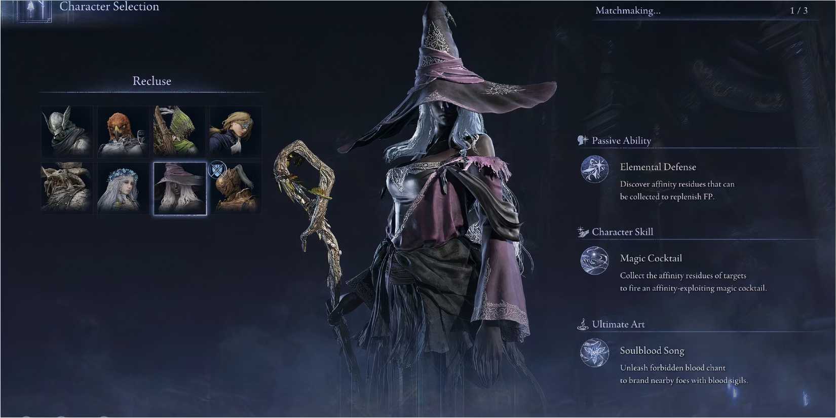 Recluse character in Elden Ring Nightreign