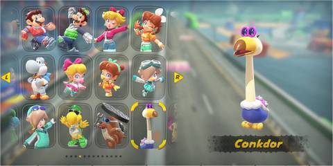 Conkdor character in Mario Kart World