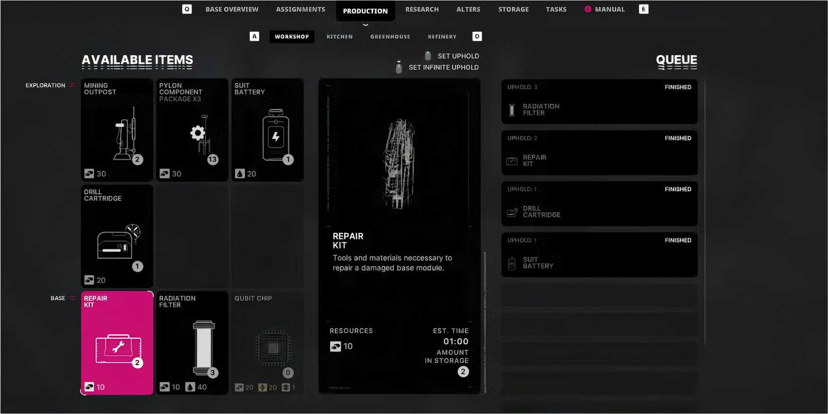 Repair Kit in The Alters