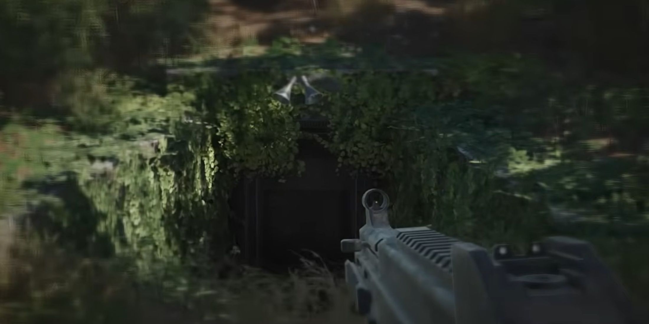 Nejlepší loot umístění spodní kořisti Malý vchod do bunkru zblízka